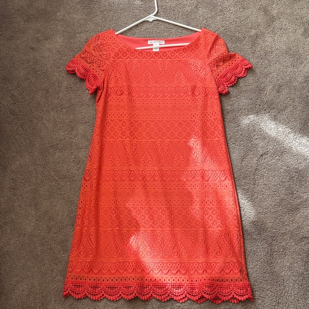 London Times Vibrant Lace Dress